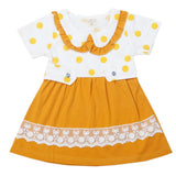 Newborn Girls Half Sleeves Frock - Mustard, Kids, Newborn Girls Frocks, Chase Value, Chase Value