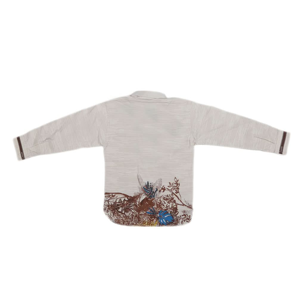 Boys Full Sleeves Casual Shirt - Beige, Kids, Boys Shirts, Chase Value, Chase Value