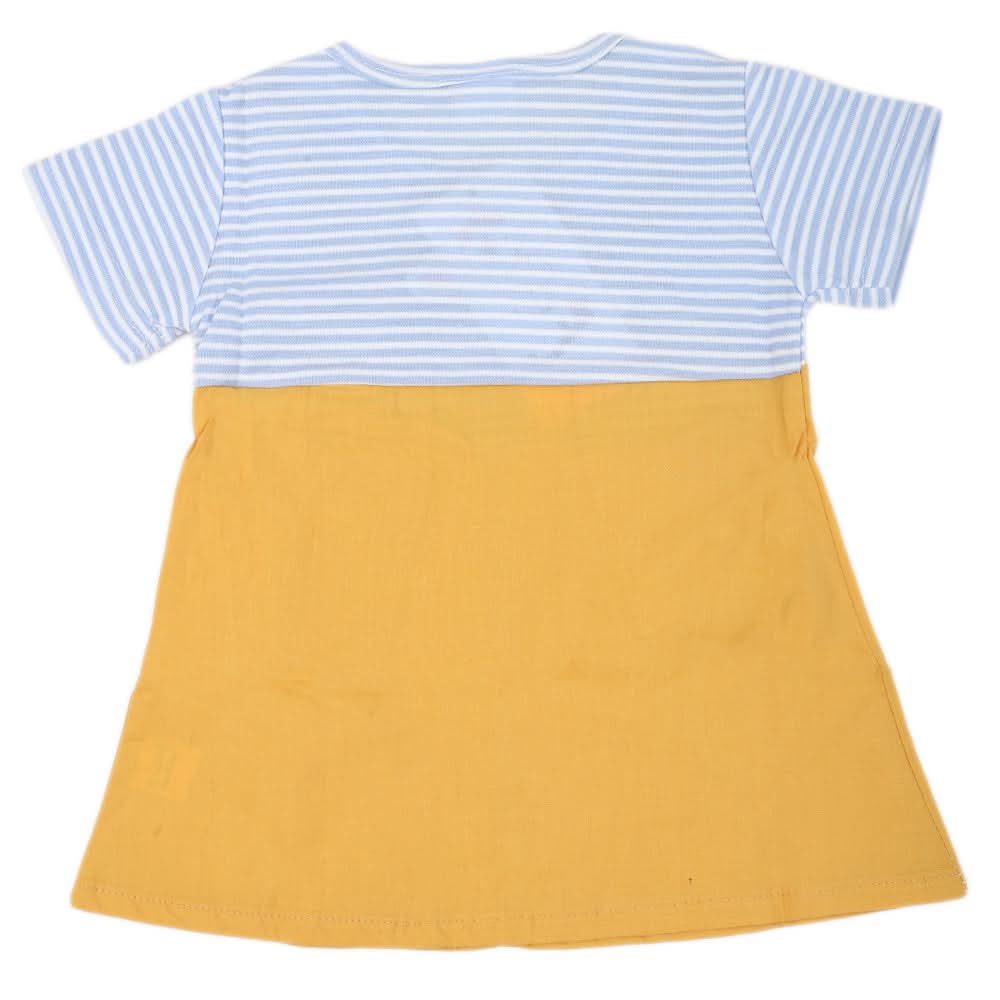 Newborn Girls Frock - Mustard, Kids, NB Girls Frocks, Chase Value, Chase Value
