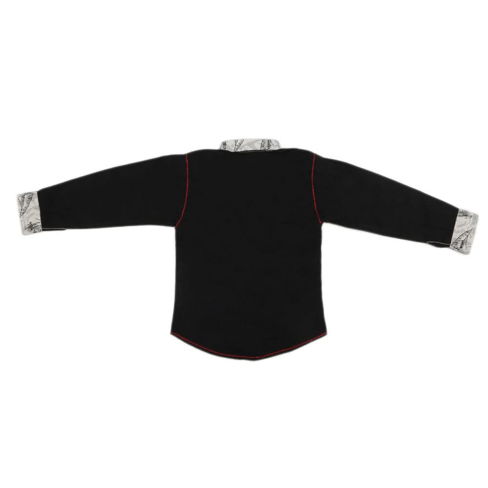 Boys Full Sleeves Casual Shirt - Black, Kids, Boys Shirts, Chase Value, Chase Value