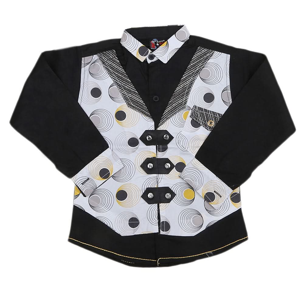 Boys Full Sleeves Casual Shirt - Black, Kids, Boys Shirts, Chase Value, Chase Value