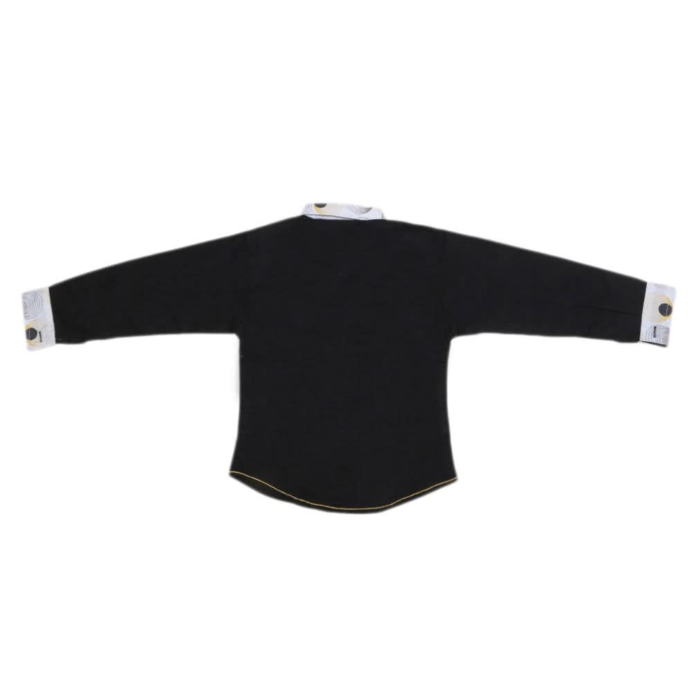 Boys Full Sleeves Casual Shirt - Black, Kids, Boys Shirts, Chase Value, Chase Value