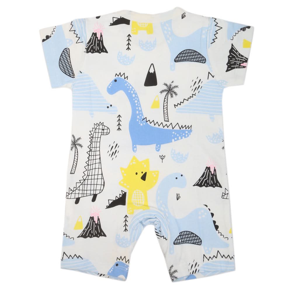 Newborn Unisex Half Sleeves Romper - Blue, Kids, NB Boys Rompers, Chase Value, Chase Value