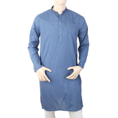 Mashriq Slim Fit Embroidered Kurta For Men - Blue, Men, Shalwar Kameez, Chase Value, Chase Value