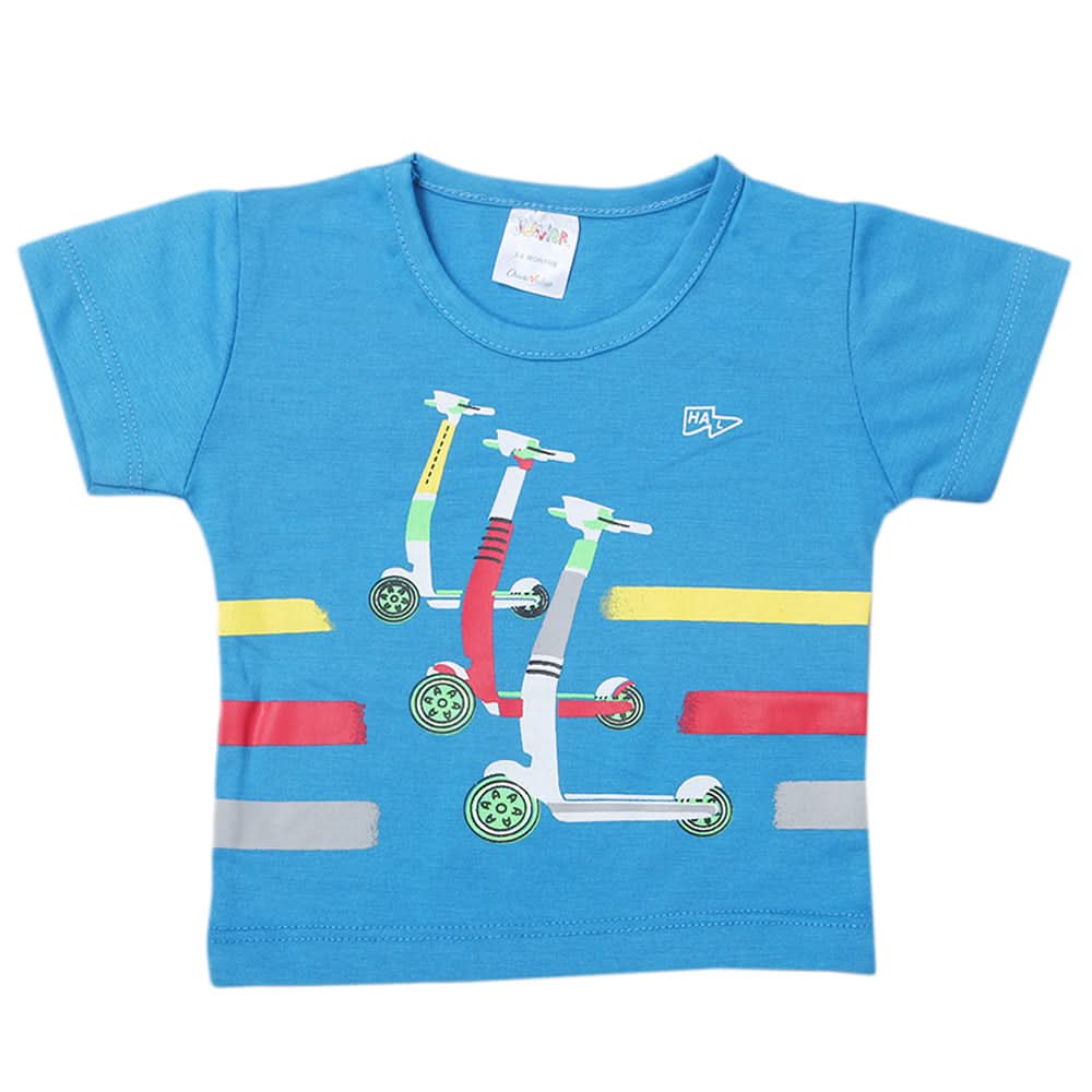 Newborn Boys Half Sleeves T-Shirt - Blue, Kids, Newborn Boys Shirts And T-Shirts, Chase Value, Chase Value
