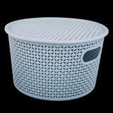 Plastic Basket With Cover - Cyan, Home & Lifestyle, Storage Boxes, Chase Value, Chase Value