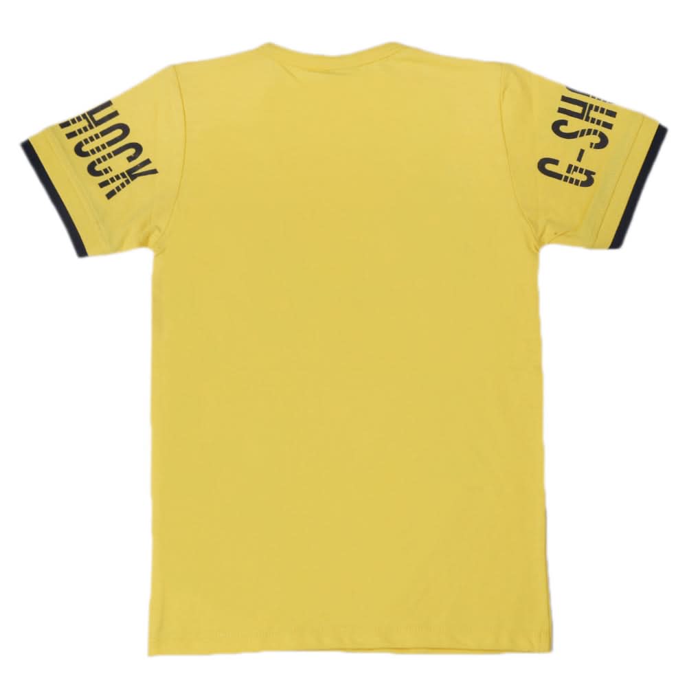 Boys Half Sleeves T-Shirt - Yellow, Boys T-Shirts, Chase Value, Chase Value