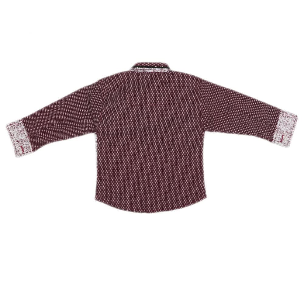 Boys Full Sleeves Casual Shirt - Maroon, Kids, Boys Shirts, Chase Value, Chase Value