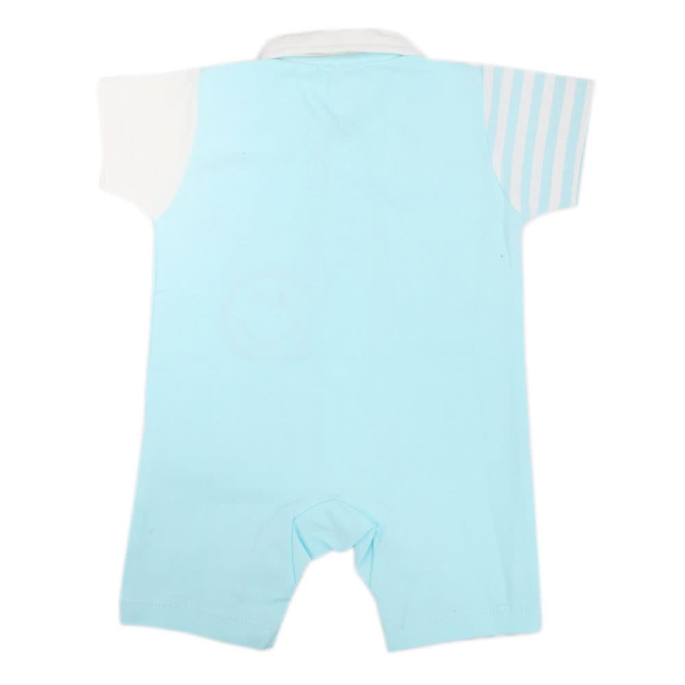 Newborn Unisex Half Sleeves Rompers 2005 - Light Blue, Kids, NB Boys Rompers, Chase Value, Chase Value