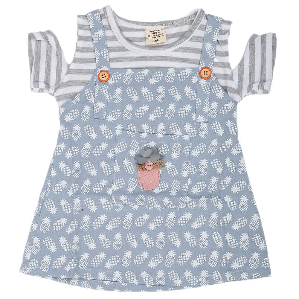 Newborn Girls Frock - Blue, Kids, NB Girls Frocks, Chase Value, Chase Value