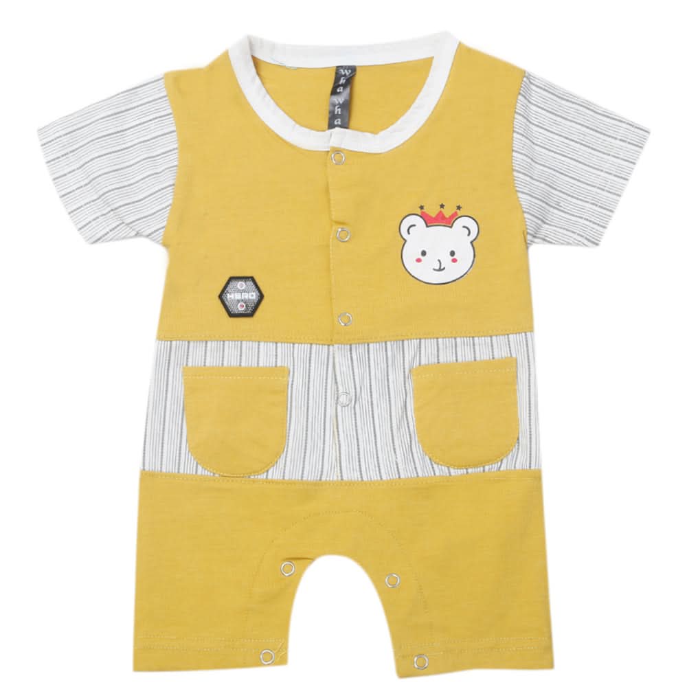 Newborn Boys Romper - Mustard, Kids, Newborn Boys Rompers, Chase Value, Chase Value
