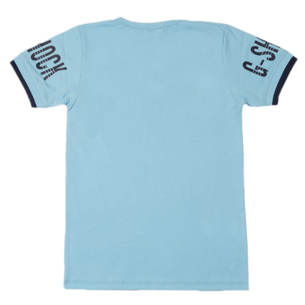 Boys Half Sleeves T-Shirt - Light Blue, Boys T-Shirts, Chase Value, Chase Value