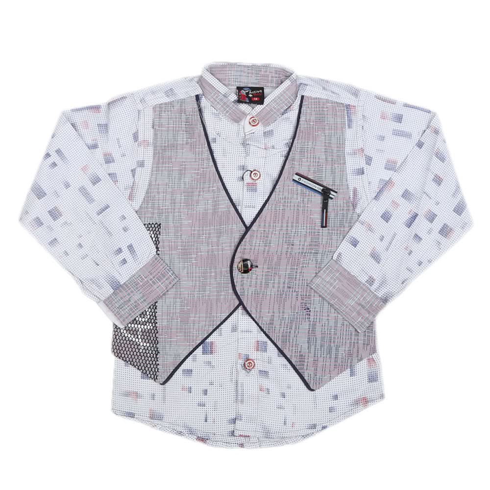 Boys Full Sleeves Casual Shirt - Blue, Kids, Boys Shirts, Chase Value, Chase Value