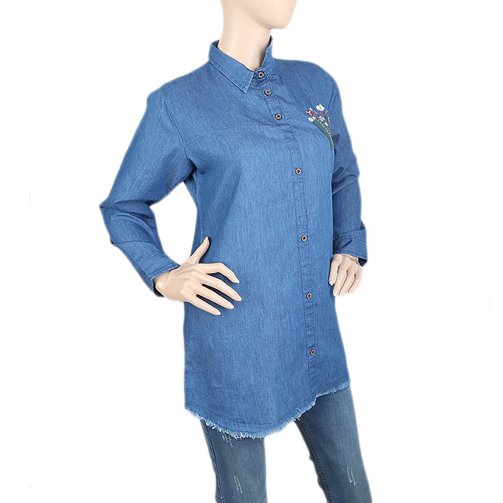 Women's Shirt S-7001-H - Blue, Women's, T-Shirts And Tops, Chase Value, Chase Value