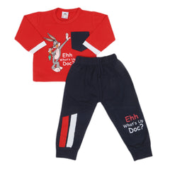 Newborn Boys Full Sleeves Suit 01245 - Red, Kids, NB Boys Sets And Suits, Chase Value, Chase Value