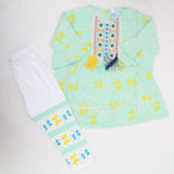 Girls Full Sleeves Tights Suit - Green, Kids, Girls Sets And Suits, Chase Value, Chase Value