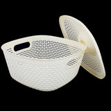 Plastic Basket With Cover - Cream, Home & Lifestyle, Storage Boxes, Chase Value, Chase Value