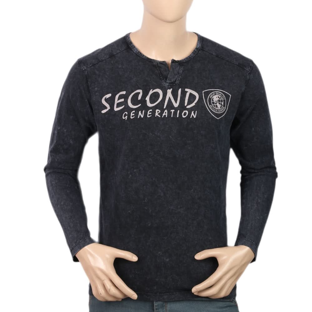 Men's Full Sleeves T-Shirt - Dark Grey, Men, T-Shirts And Polos, Chase Value, Chase Value