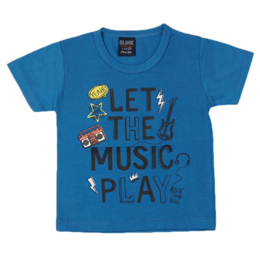 Boys Half Sleeves T-Shirt - Blue, Boys T-Shirts, Chase Value, Chase Value