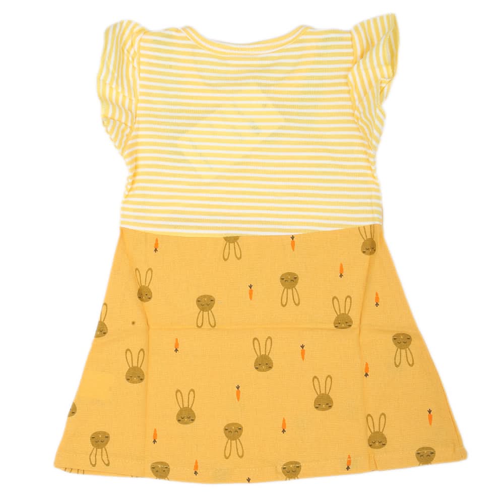 Newborn Girls Frock - Yellow, Kids, NB Girls Frocks, Chase Value, Chase Value