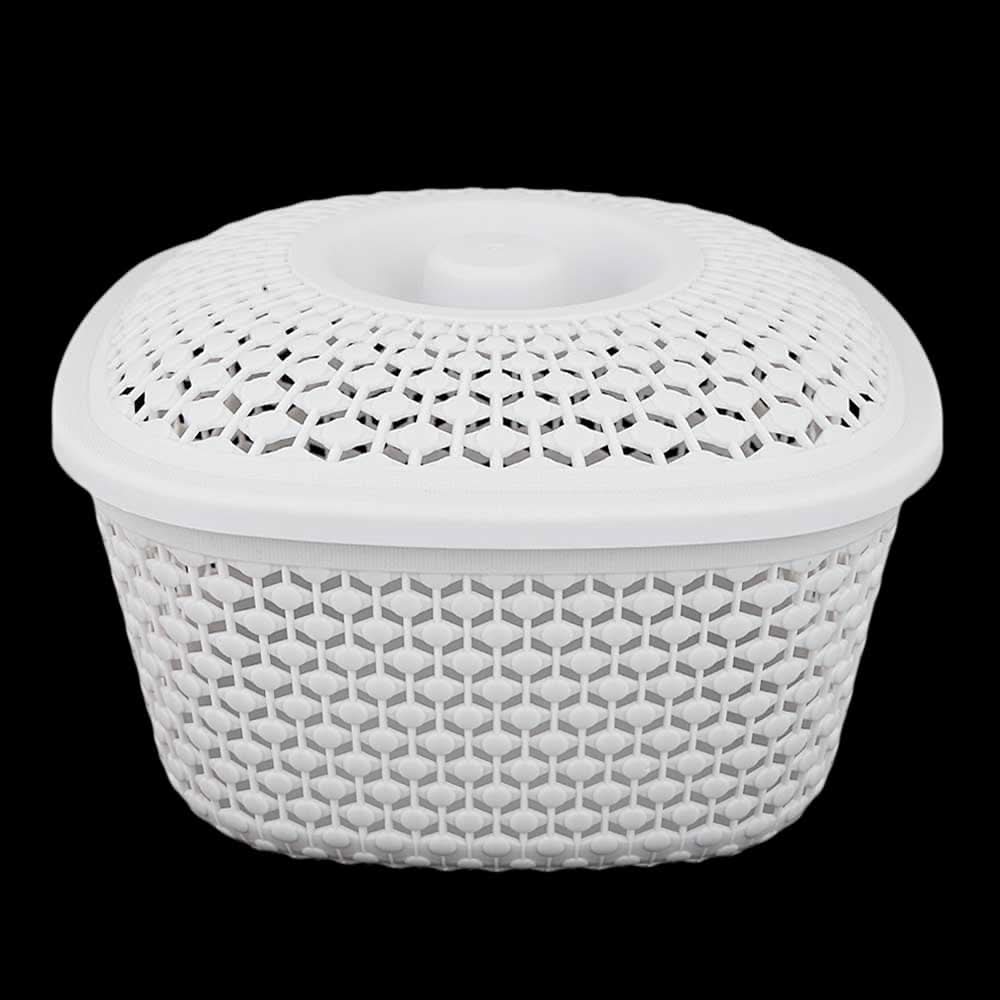 Plastic Basket With Cover - Grey, Home & Lifestyle, Storage Boxes, Chase Value, Chase Value