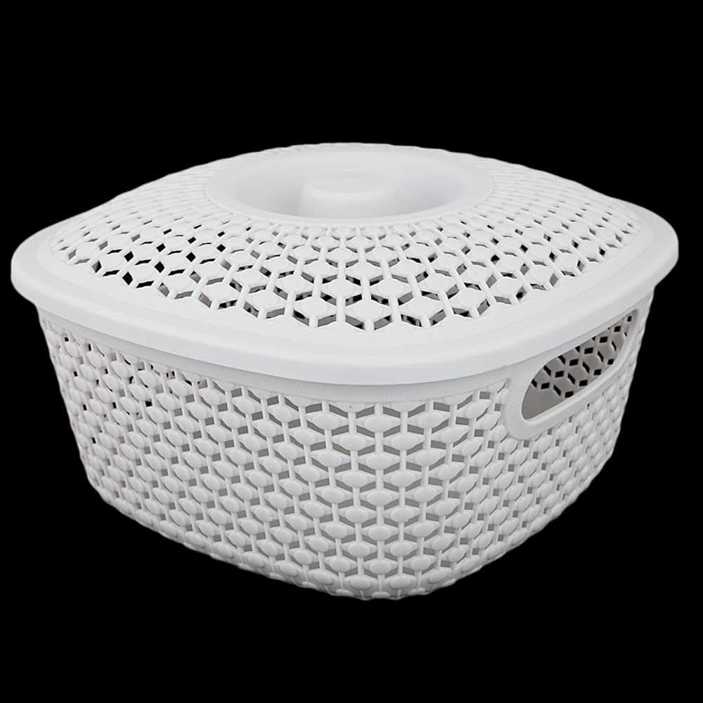 Plastic Basket With Cover - Grey, Home & Lifestyle, Storage Boxes, Chase Value, Chase Value