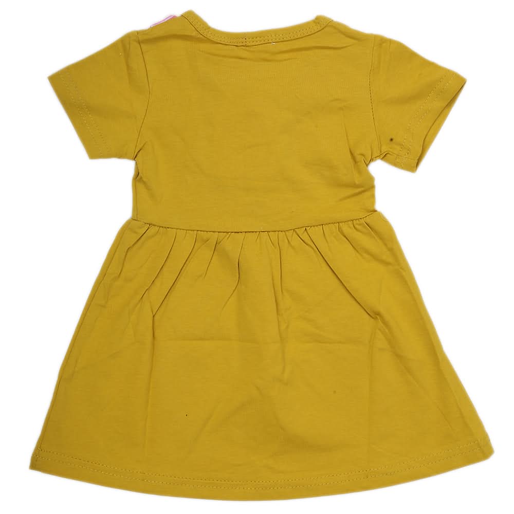 Newborn Girls Frock - Mustard, Kids, New Born Girls Frocks, Chase Value, Chase Value