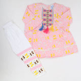 Girls Full Sleeves Tights Suit - Pink, Kids, Girls Sets And Suits, Chase Value, Chase Value