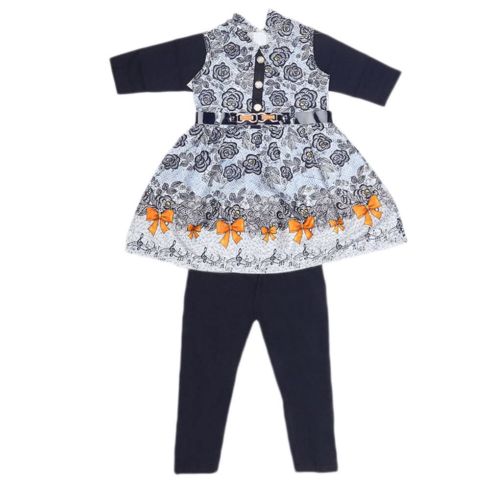 Girls Full Sleeves Suit 1481 - Navy Blue, Kids, Girls Sets And Suits, Chase Value, Chase Value