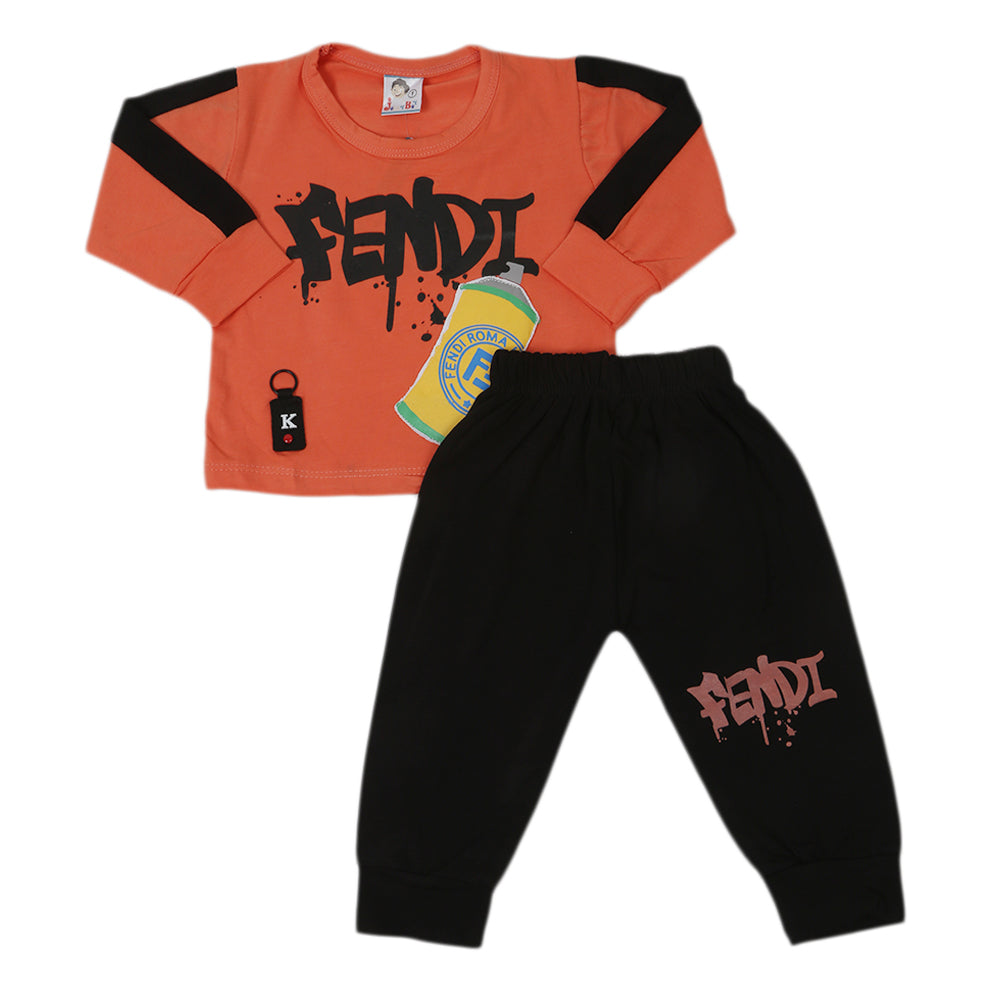 Newborn Boys Full Sleeves Suit - Peach, Kids, NB Boys Sets And Suits, Chase Value, Chase Value