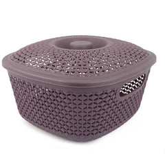 Plastic Basket With Cover - Purple, Home & Lifestyle, Storage Boxes, Chase Value, Chase Value