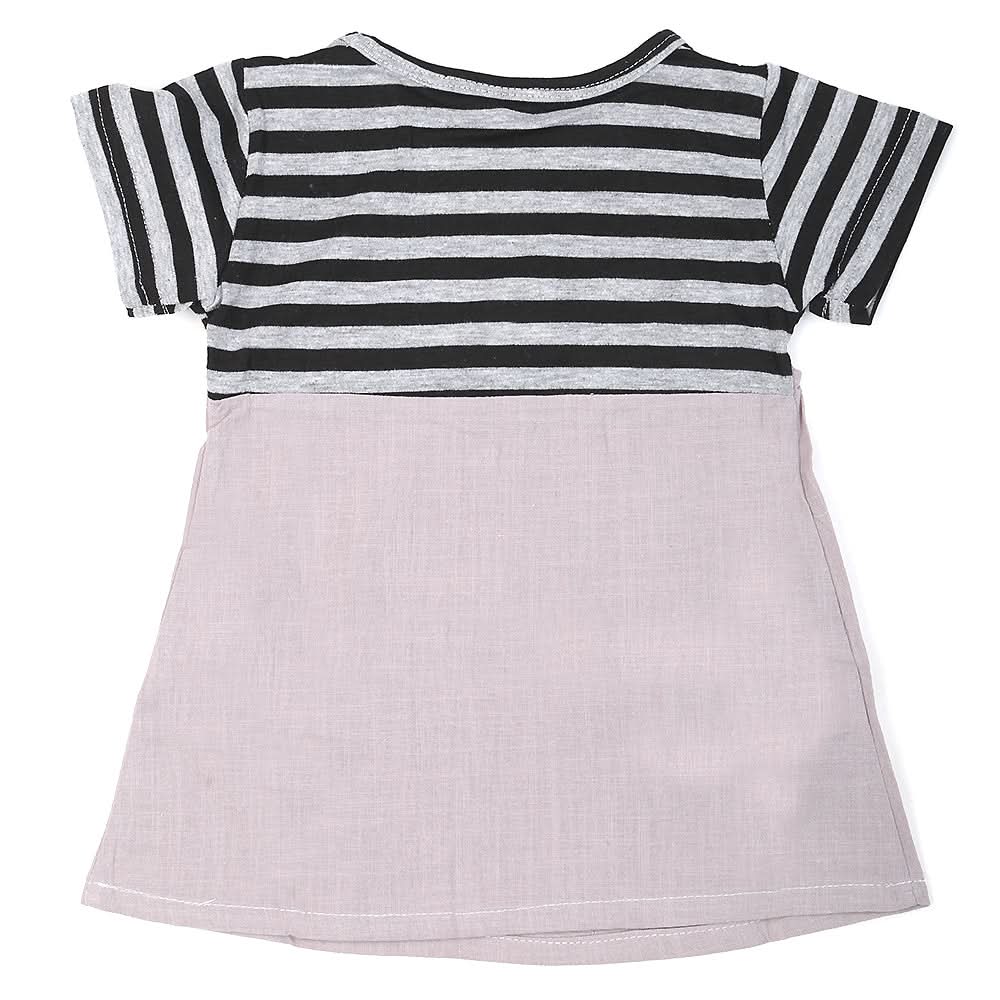 Newborn Girls Frock - Grey, Kids, NB Girls Frocks, Chase Value, Chase Value