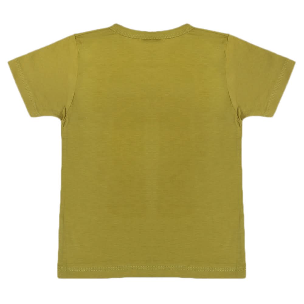 Boys Half Sleeves T-Shirt - Olive Green, Boys T-Shirts, Chase Value, Chase Value