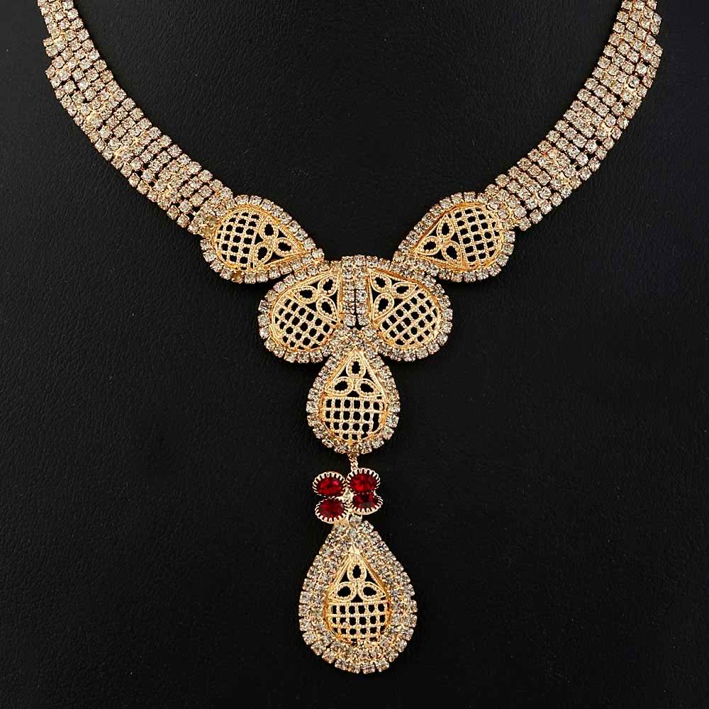 Women's Fancy Jewellery Set - Golden Red, Women, Jewellery Set, Chase Value, Chase Value