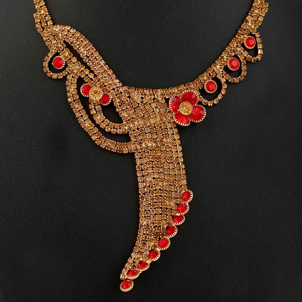 Women's Fancy Jewellery Set - Golden Red, Women, Jewellery Set, Chase Value, Chase Value