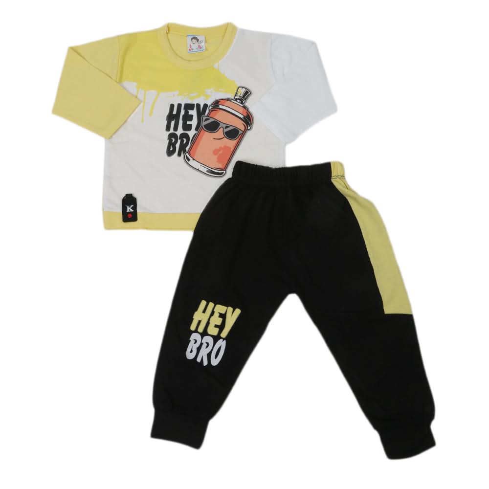 Newborn Boys Full Sleeves Suit 01249 - Yellow, Kids, NB Boys Sets And Suits, Chase Value, Chase Value