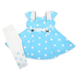 Newborn Girls Half Sleeves Suit  6B-103  - Sky Blue, Kids, NB Girls Sets And Suits, Chase Value, Chase Value