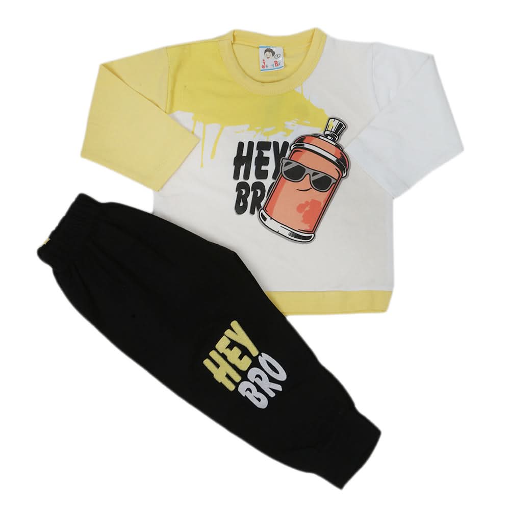 Newborn Boys Full Sleeves Suit 01249 - Yellow, Kids, NB Boys Sets And Suits, Chase Value, Chase Value
