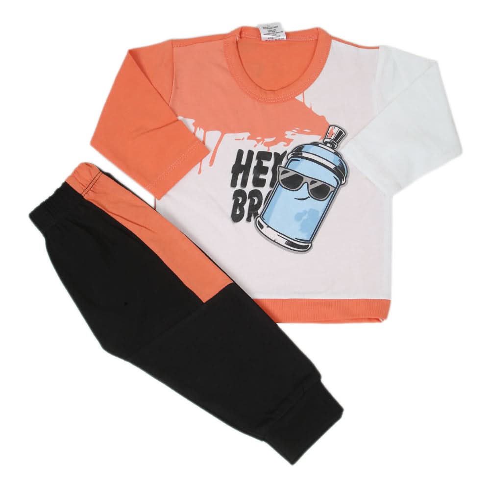 Newborn Boys Full Sleeves Suit 01249 - Peach, Kids, NB Boys Sets And Suits, Chase Value, Chase Value