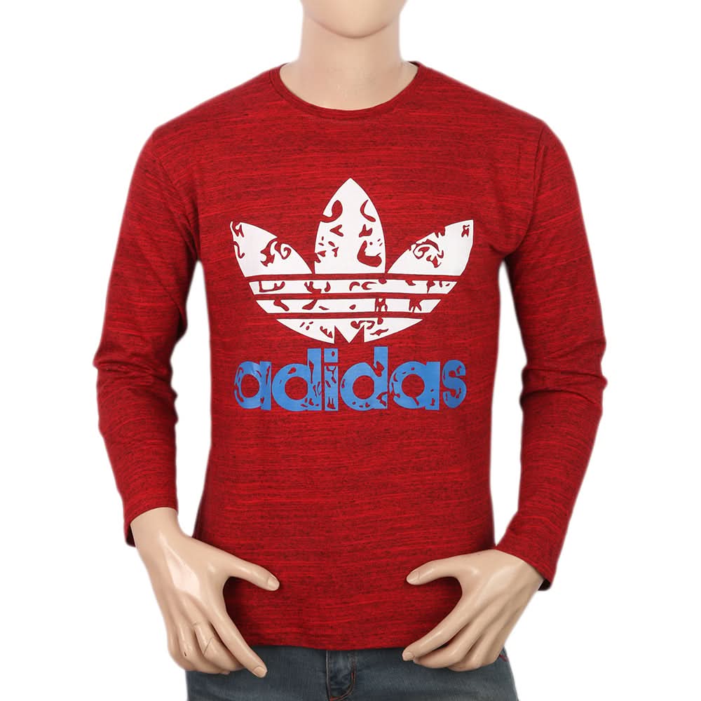 Men's Full Sleeves Twisted T-Shirt - Maroon, Men, T-Shirts And Polos, Chase Value, Chase Value