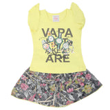 Newborn Girls Half Sleeves Suit - Yellow, Kids, New Born Girls Sets And Suits, Chase Value, Chase Value