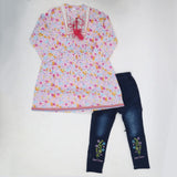 Girls 2 Pcs Embroidery Suit - Light Pink, Kids, Girls Sets And Suits, Chase Value, Chase Value
