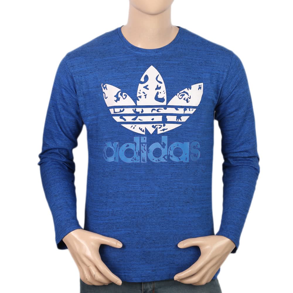 Men's Full Sleeves Twisted T-Shirt - Royal Blue, Men, T-Shirts And Polos, Chase Value, Chase Value
