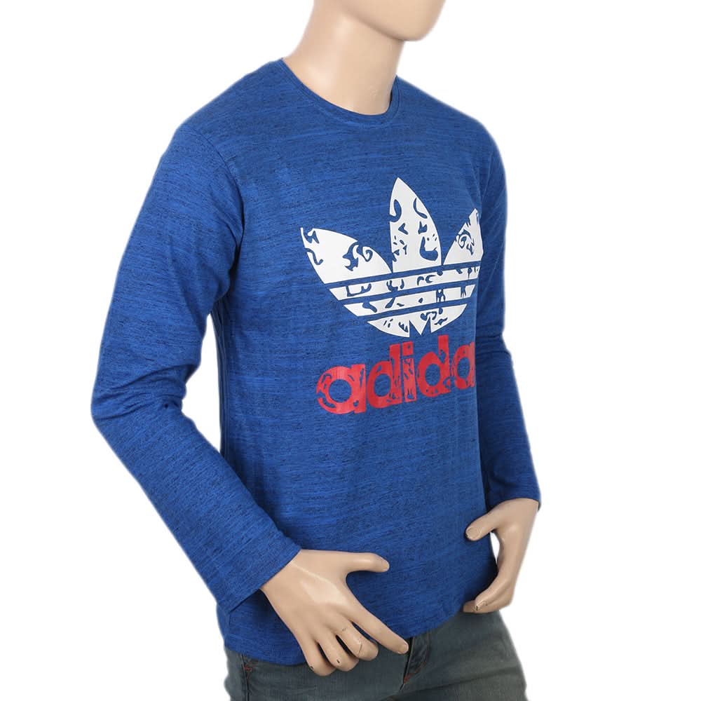 Men's Full Sleeves Twisted T-Shirt - Royal Blue, Men, T-Shirts And Polos, Chase Value, Chase Value