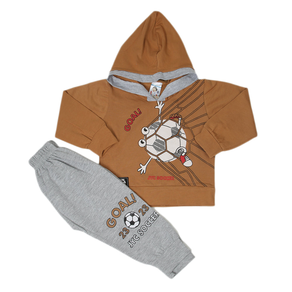 Newborn Boys Full Sleeves Suit 01239 - Brown, Kids, NB Boys Sets And Suits, Chase Value, Chase Value