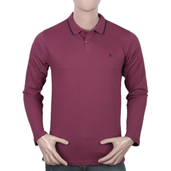 Men's Eminent Full Sleeves Polo T-Shirt - Maroon, Men, T-Shirts And Polos, Eminent, Chase Value