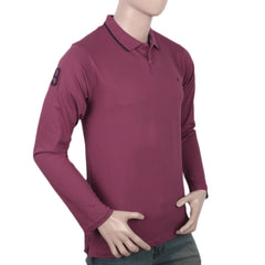 Men's Eminent Full Sleeves Polo T-Shirt - Maroon, Men, T-Shirts And Polos, Eminent, Chase Value