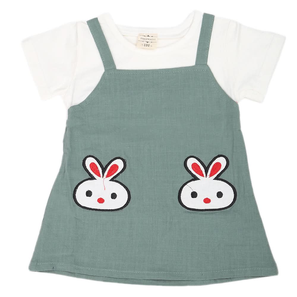 Newborn Girls Frock - Green, Kids, NB Girls Frocks, Chase Value, Chase Value