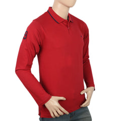 Eminent Full Sleeves Polo T-Shirt - Red, Men, T-Shirts And Polos, Eminent, Chase Value