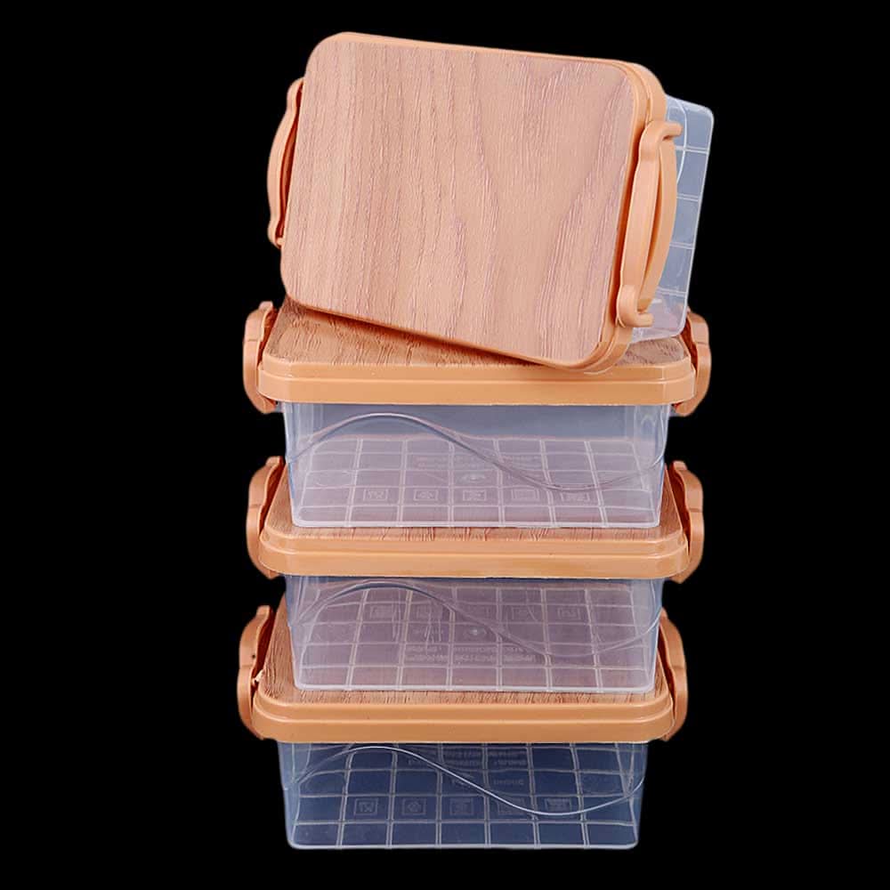 Multipurpose Storage Box 4 Pcs (4003) - Brown, Home & Lifestyle, Storage Boxes, Chase Value, Chase Value
